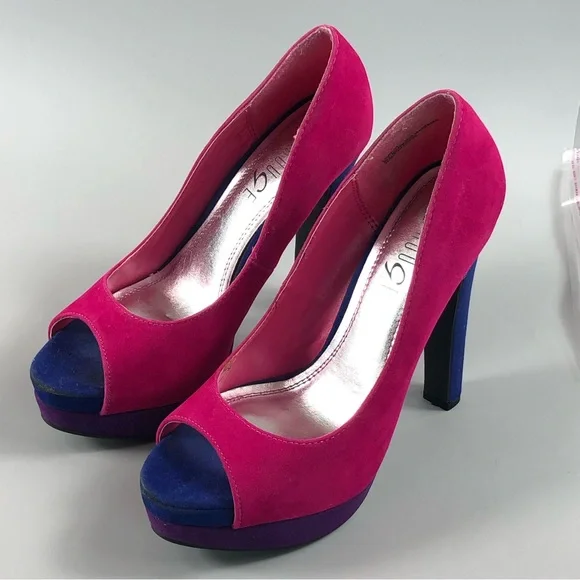 Rouge Helium Lust-2 Women’s Peep Toe Heels Size 8 - Picture 6 of 12